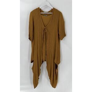 Moon Light Vintage Womens Blouse Jacket Set Medium Gold Tie Fairy Bohemian